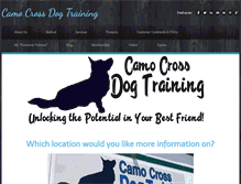 Tablet Screenshot of camocrossdogtraining.com